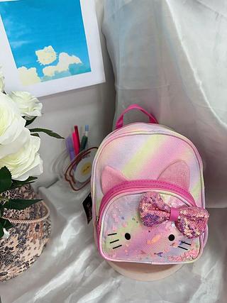 Mochila Infantil Pequena Com Desenho e Glitter